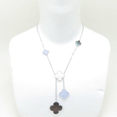 Van Cleef & Arpels Magic Alhambra Chalcednoy & Mother of Pearl 6-motif Necklace