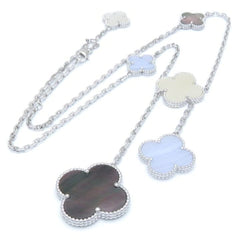 Van Cleef & Arpels Magic Alhambra Chalcednoy & Mother of Pearl 6-motif Necklace