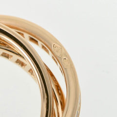 Cartier Full Diamond-Paved Trinity Rolling Ring, 18KT Yellow Gold Size 49