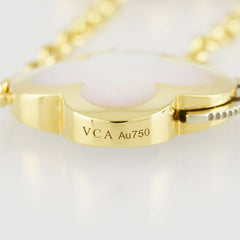 Van Cleef & Arpels Pure Alhambra 18K Mother of Pearl 9 motifs Necklace