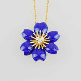 Van Cleef & Arpels Lapis lazuli diamond 18K Y/G Rose de Noel Necklace