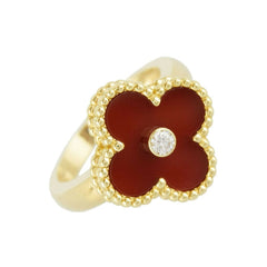 Van Cleef & Arpels Diamond Vintage Alhambra 18KT Gold Size 50 Ring