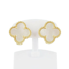 Van Cleef & Arpels Vintage alhambra 18K Yellow Gold750 Shell earring
