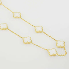 Van Cleef & Arpels Pure Alhambra 18K Mother of Pearl 9 motifs Necklace