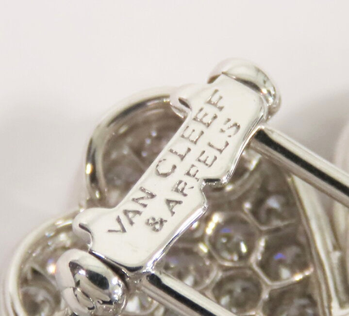 Van Cleef & Arpels Diamond Cosmos Clip in 18KT White Gold, Large Model