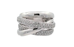Sabrina Marie Designs 18Kt Gold & Diamond Cross-Band Sassy Collection Bold Ring
