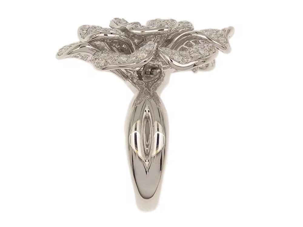 Sabrina Marie Fluer de Elegante 18KT Gold & Diamond & Sapphires Flower Motif Ring