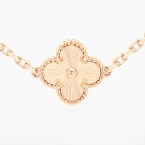 Van Cleef & Arpels Limited Edition Guilloche & Mother of Pearl 20 Vintage Alhambra Necklace