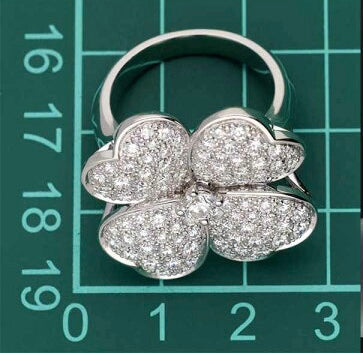 Van Cleef & Arpels Cosmos 18KT White Gold & Diamond Ring, Large Model