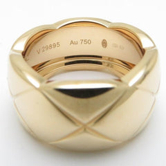 CHANEL Matelasse CoCo Crush Quilted 18KT Yellow Gold Ring 7.5