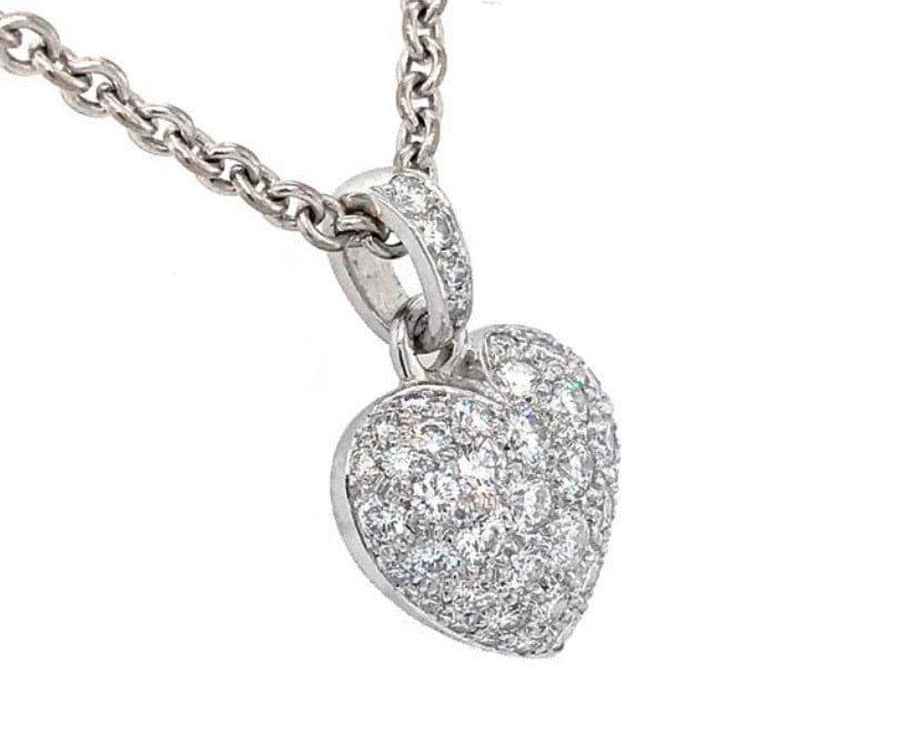 Cartier Full Diamond Paved Heart Necklace