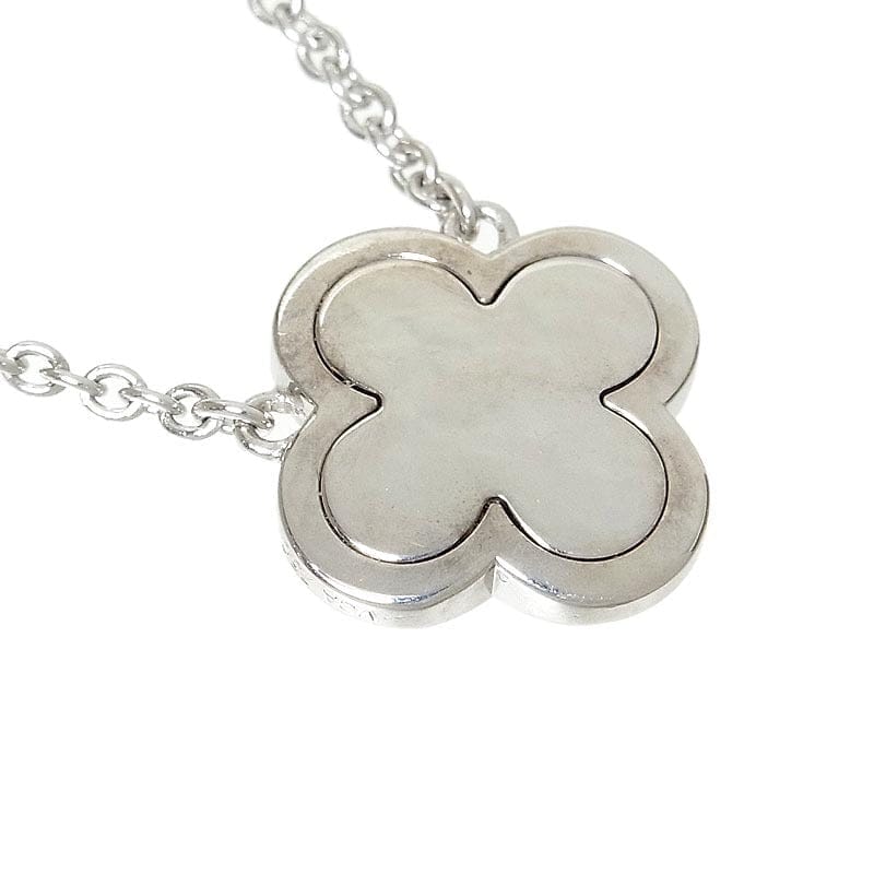 Van Cleef & Arpels Diamond Pure Alhambra 18Kt White Gold Large Version Necklace