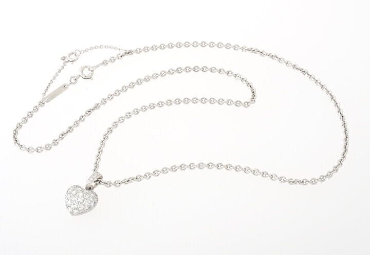 Cartier Full Diamond Paved Heart Necklace