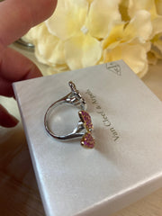 Van Cleef & Arpels Diamond & Sapphire Two Butterfly Between The Finger Ring