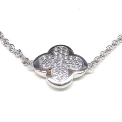 Van Cleef & Arpels Diamond Paved Pure Alhambra 16 Motif Long Necklace