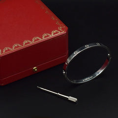 Cartier Love Bracelet 18KT White Gold Screw Motif #19