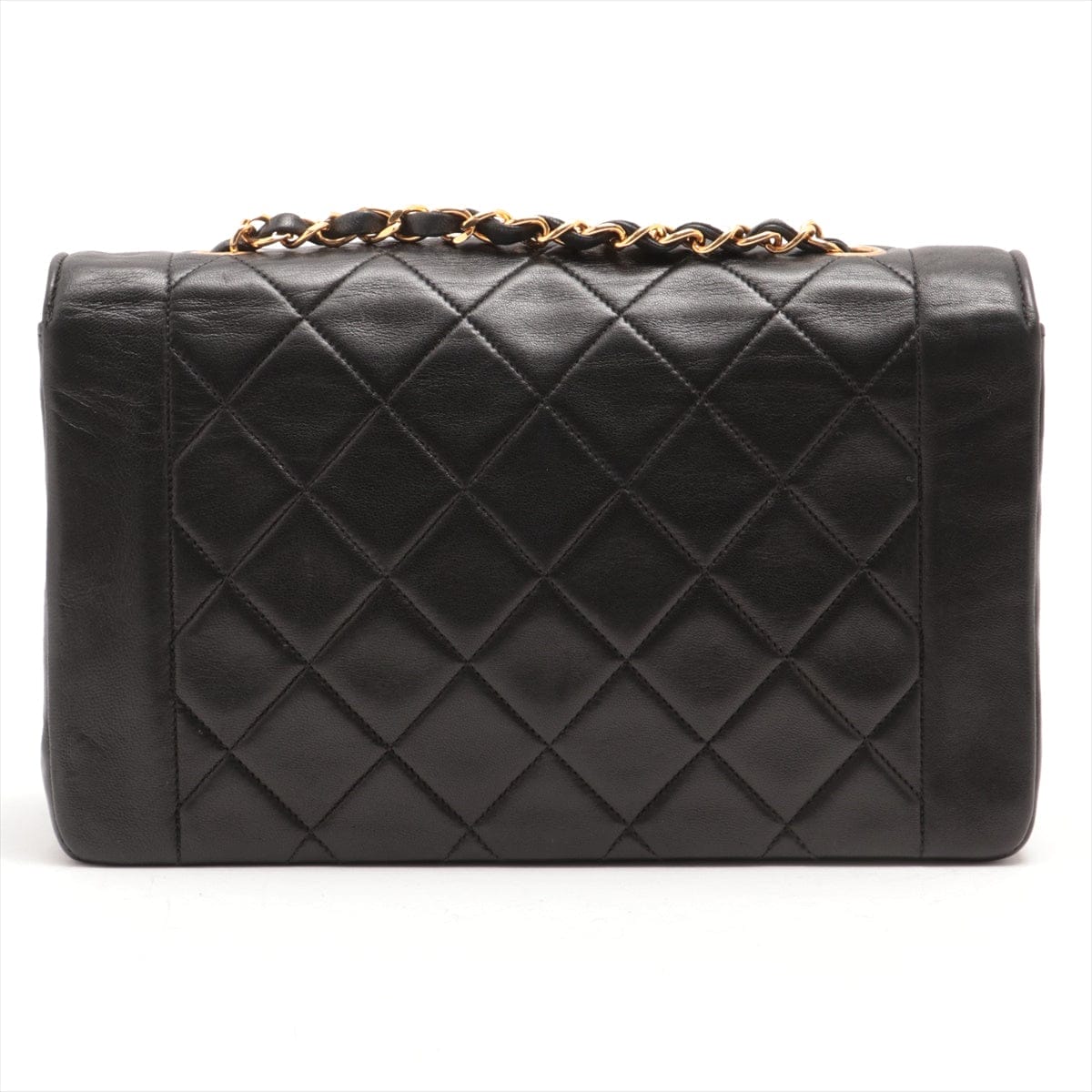 Vintage CHANEL Black Lambskin GHW Diana Flap Bag