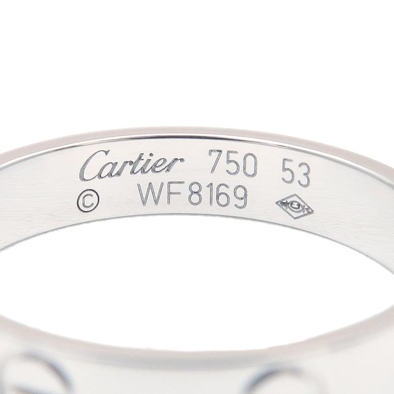 Cartier Mini Wedding Love Ring 18KT White Gold #53/ US 6 1/4