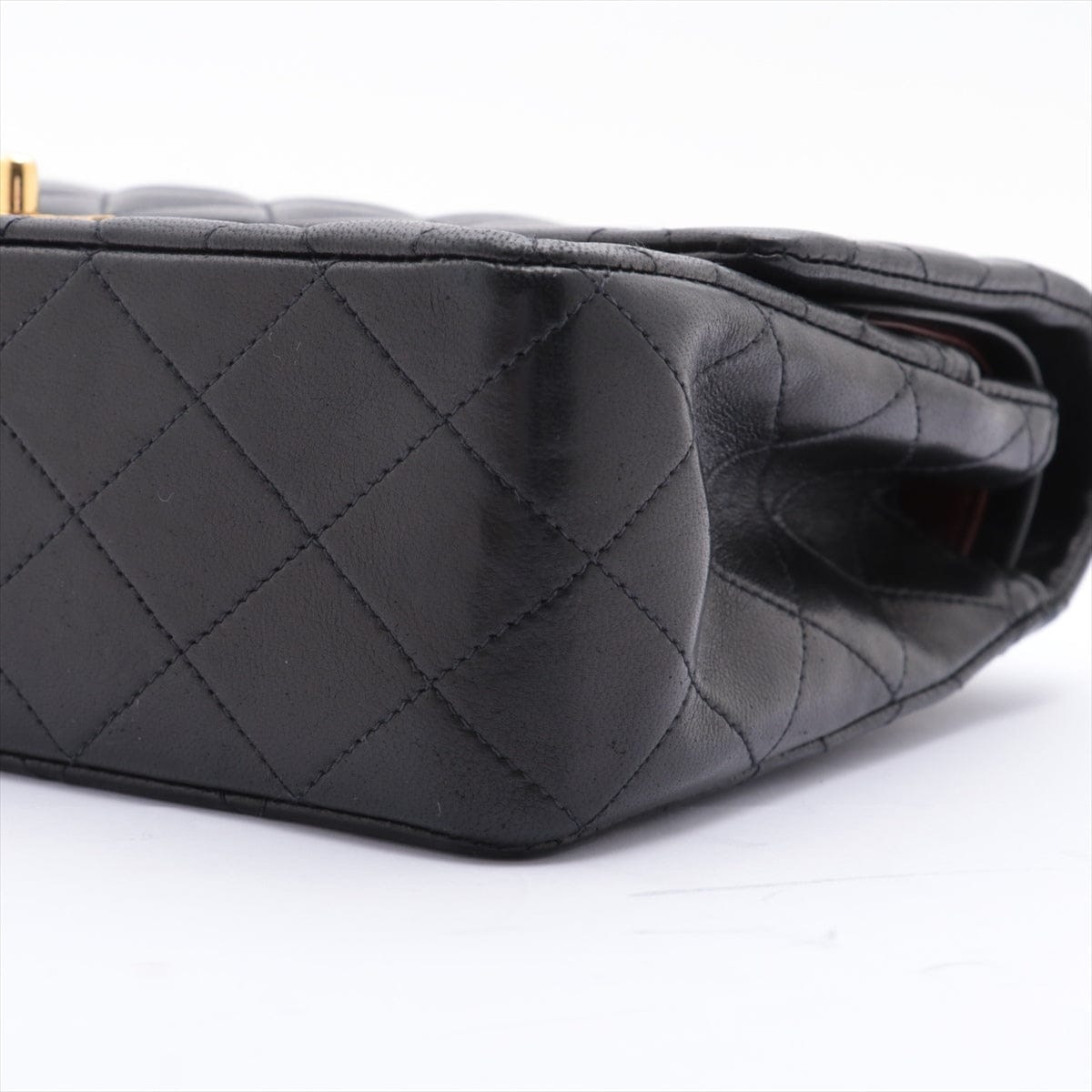 CHANEL Black Lambskin GHW Double Flap