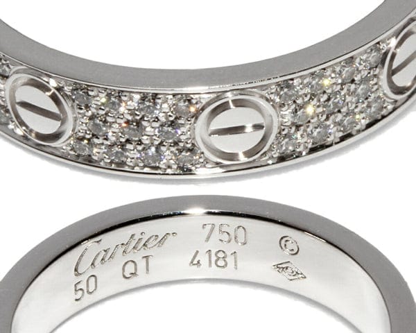 Cartier Diamond Paved 18KT White Gold Wedding Love Ring