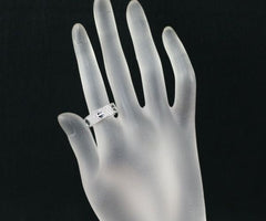 Cartier Diamond Paved Black Ceramic Love Ring #52/ US 6