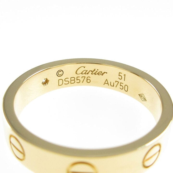 Cartier 1P Diamond 18KT Yellow Gold Love Ring Size 51/ 5.5