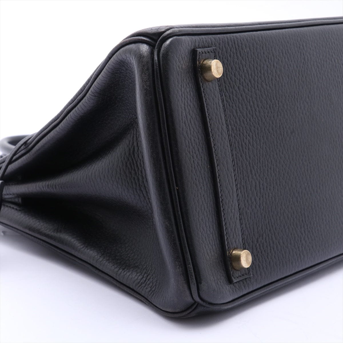 HermÃ¨s Birkin 30 Black Pebbled Leather Gold Harware