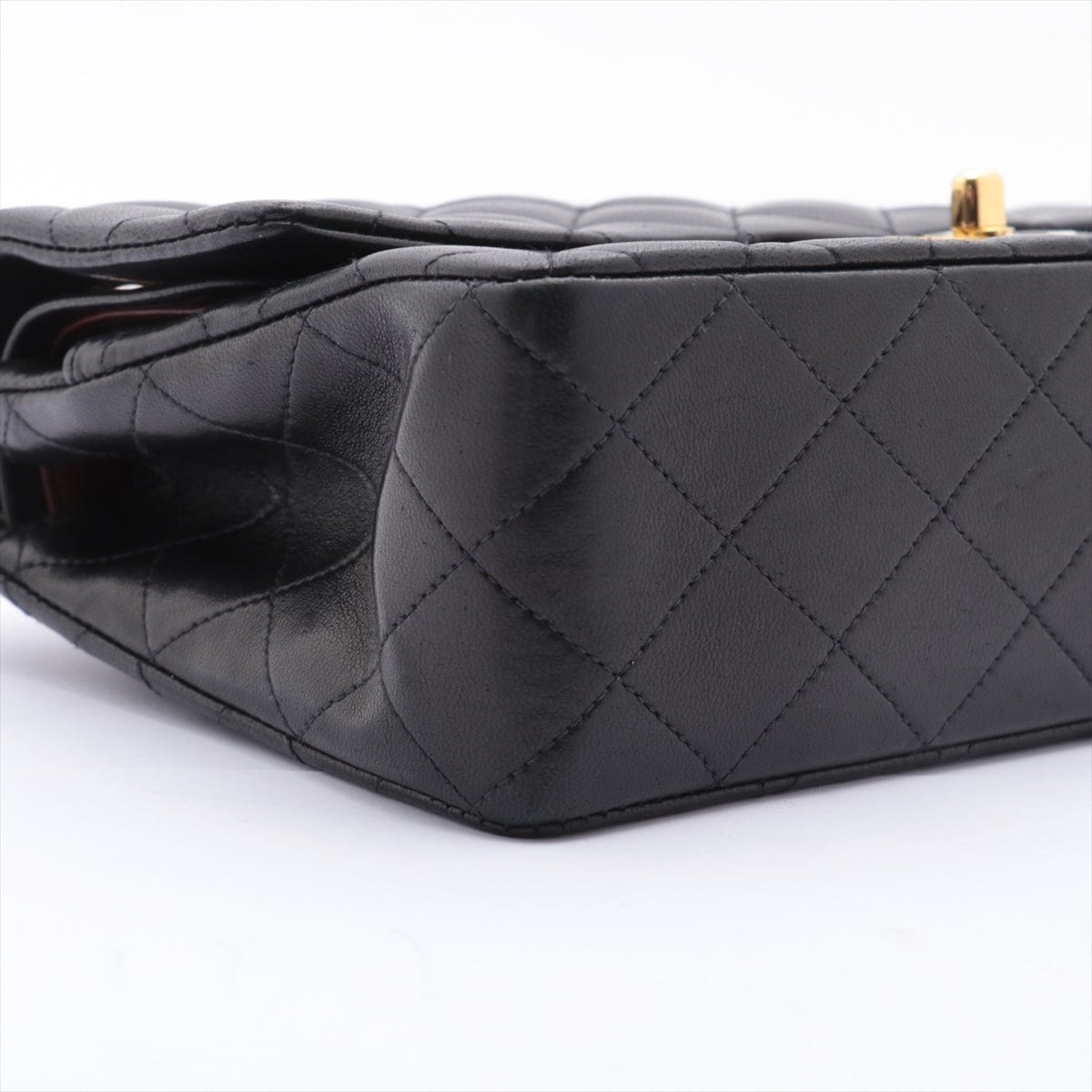 CHANEL Black Lambskin GHW Double Flap