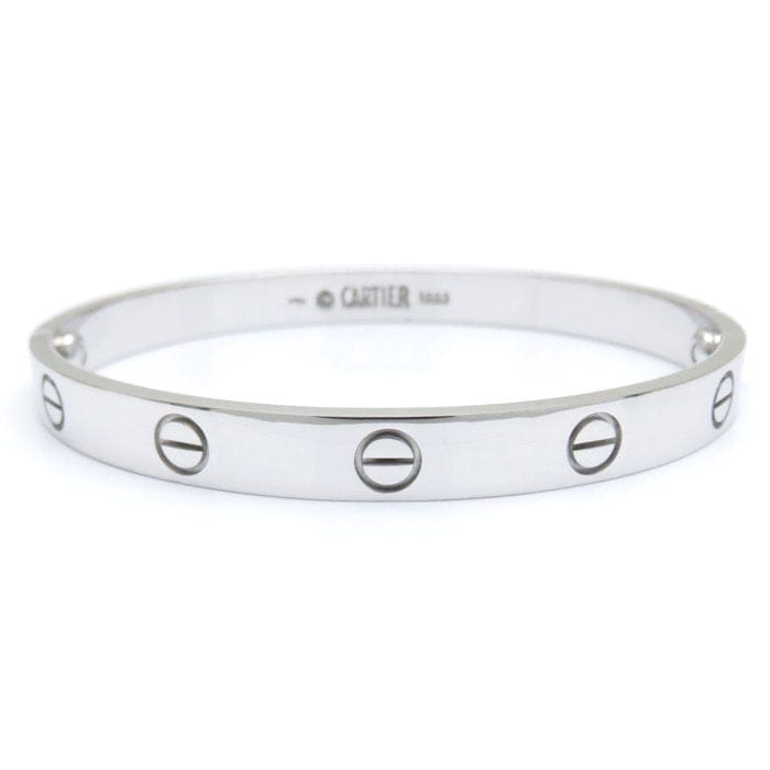 Cartier 18KT White Gold Love Bracelet Size 17 w/ Cert