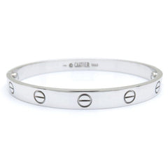 Cartier 18KT White Gold Love Bracelet Size 17 w/ Cert