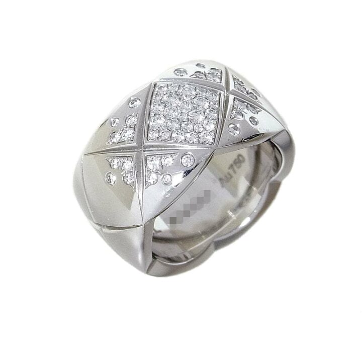 CHANEL Diamond Large CoCo Crush Gold Ring, Size 5