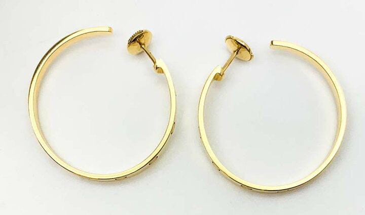 Cartier 18KT Yellow Gold Large Love Hoop Earrings