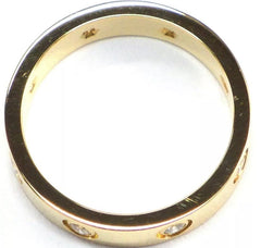 Cartier Mini 8P Diamond Love Ring 18KT Gold Sz 5.25