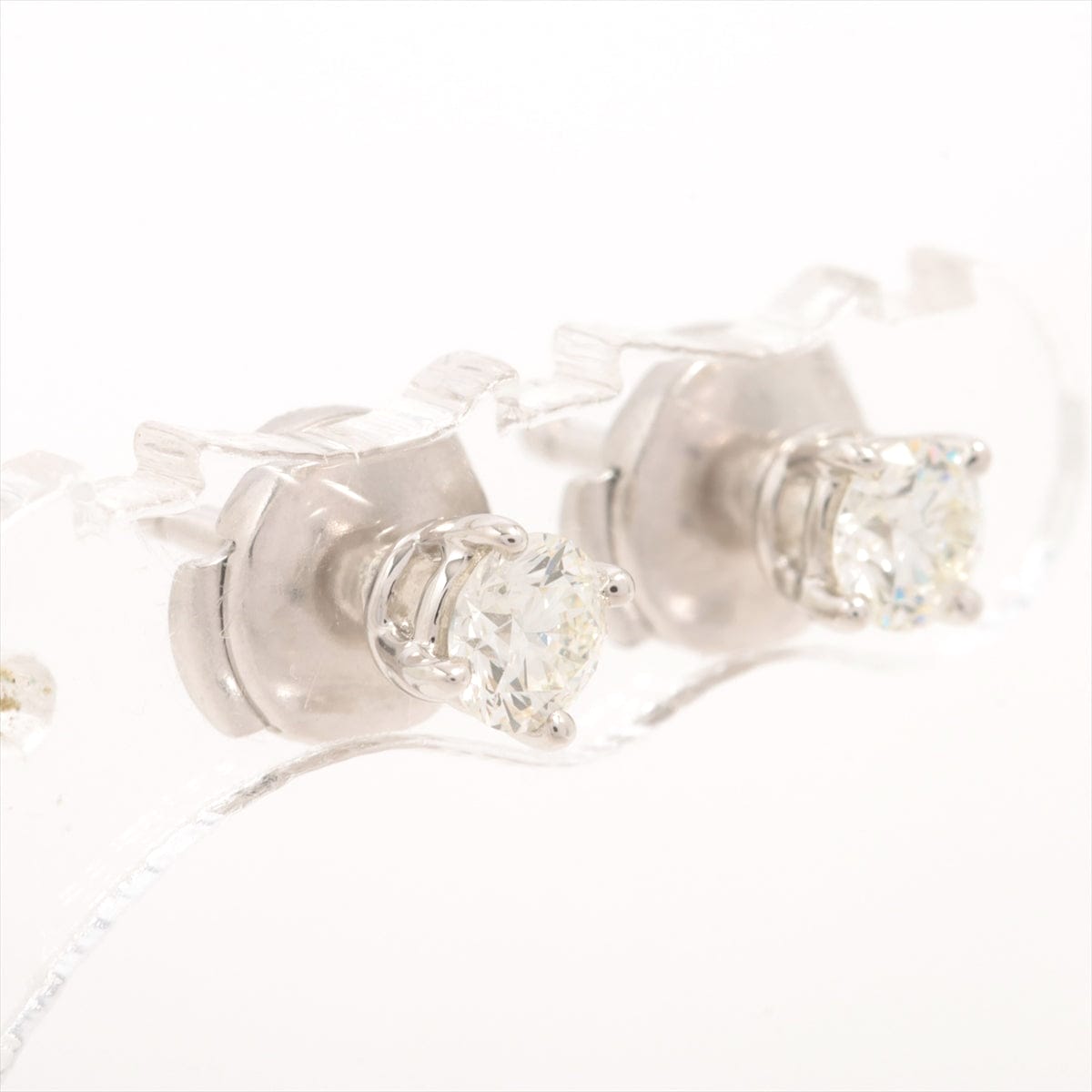 Tiffany & Co. 0.56cts Diamond Solitaire Platinum Ear Studs