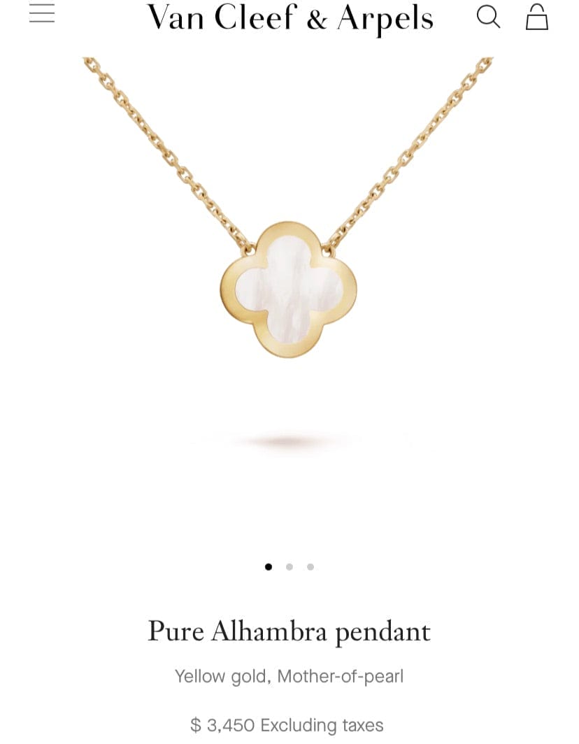 Van Cleef & Arpels Pure Alhambra Mother of Pearl Necklace