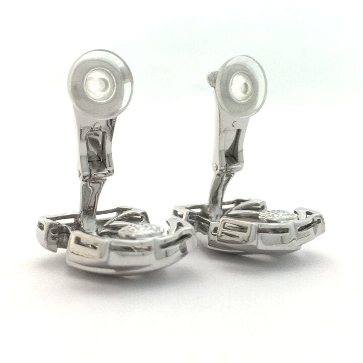 Cartier Penelope Double C 18KT White Infamous Gold Earrings
