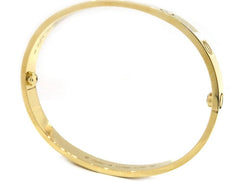 Cartier 18KT Yellow Gold Love Bracelet Size #18 New Screw Model