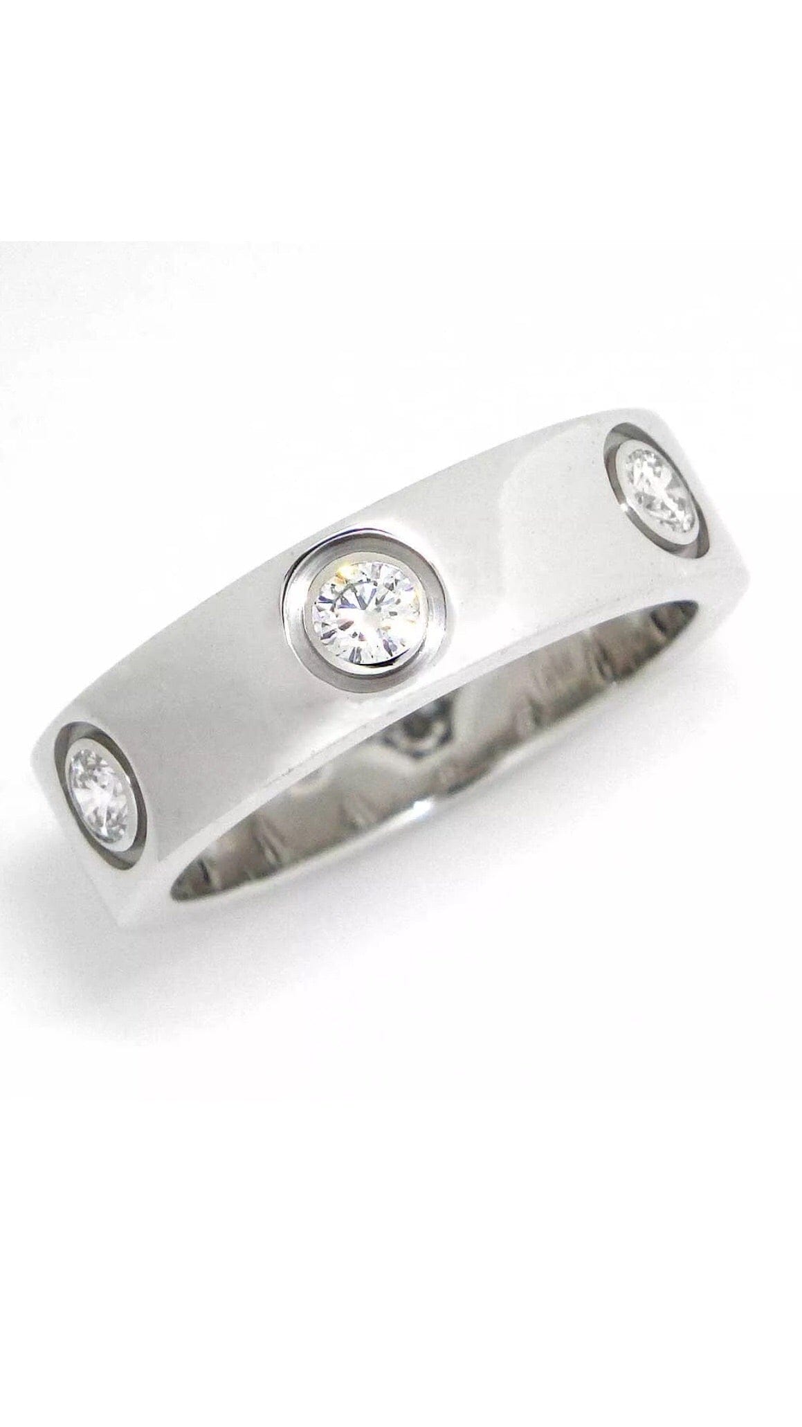 Cartier Full 6 Diamond Love Ring Sz 5.25
