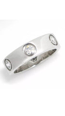 Cartier Full 6 Diamond Love Ring Sz 5.25