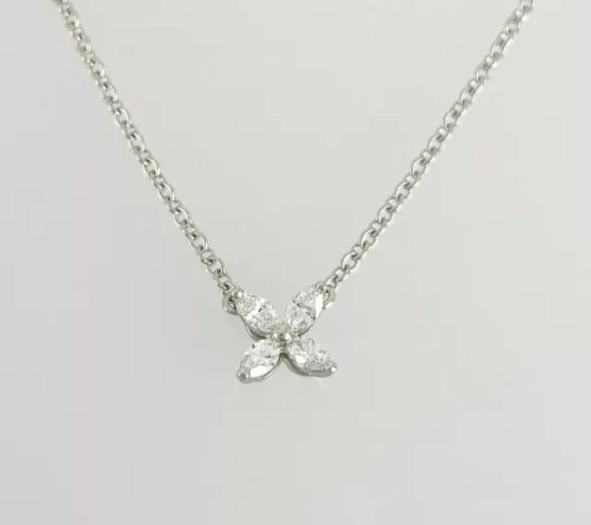 Tiffany & Co. Diamond Pt950 Platinum Mini Victoria Necklace