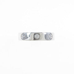 Cartier 1P Diamond 18KT White Wedding/Mini Gold Love Ring #51/ 5.5