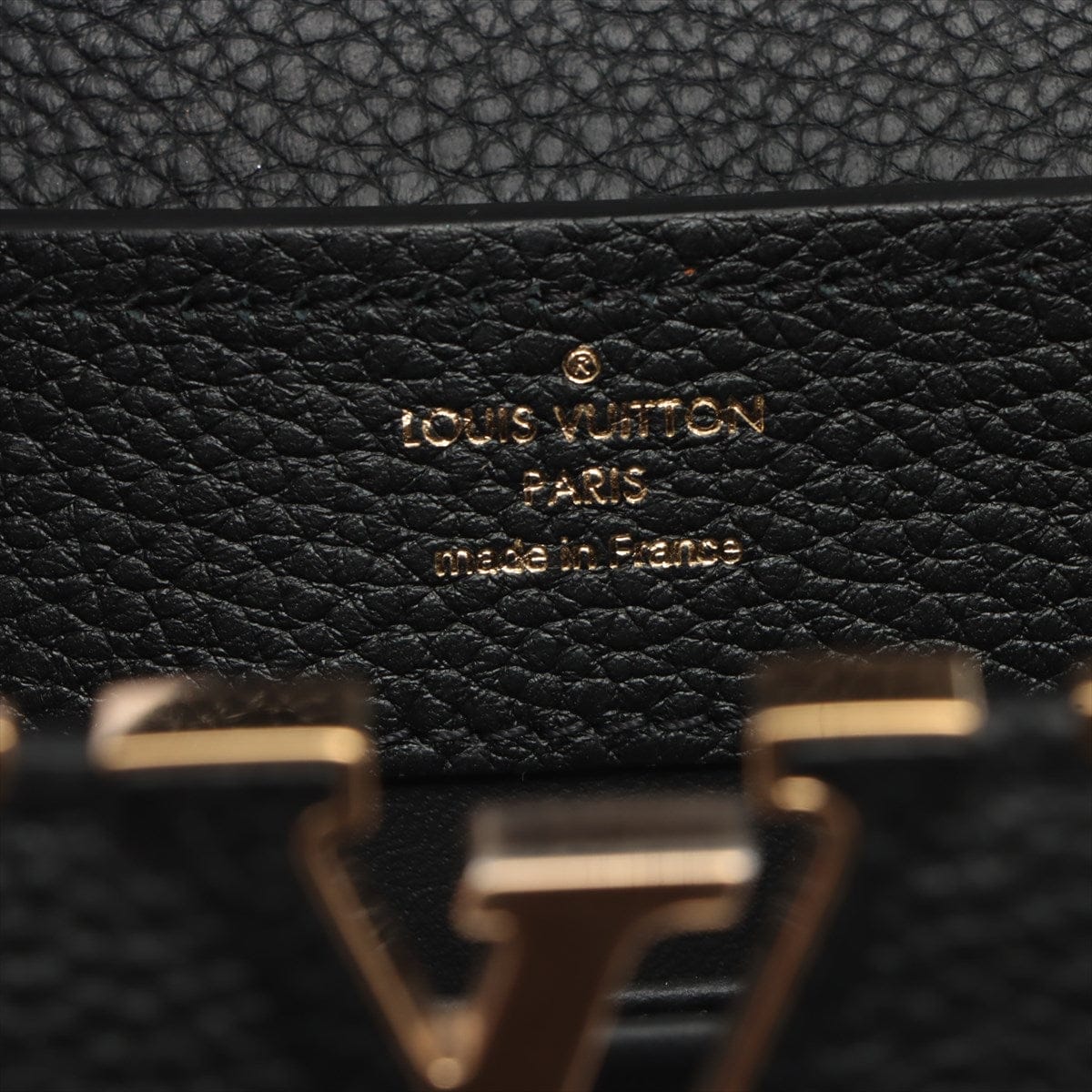 Louis Vuitton Mini Black Capucines Gold Monogram Flower Handbag