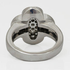 Van Cleef & Arpels Diamond Pure Alhambra 18Kt White Gold Ring Size 5