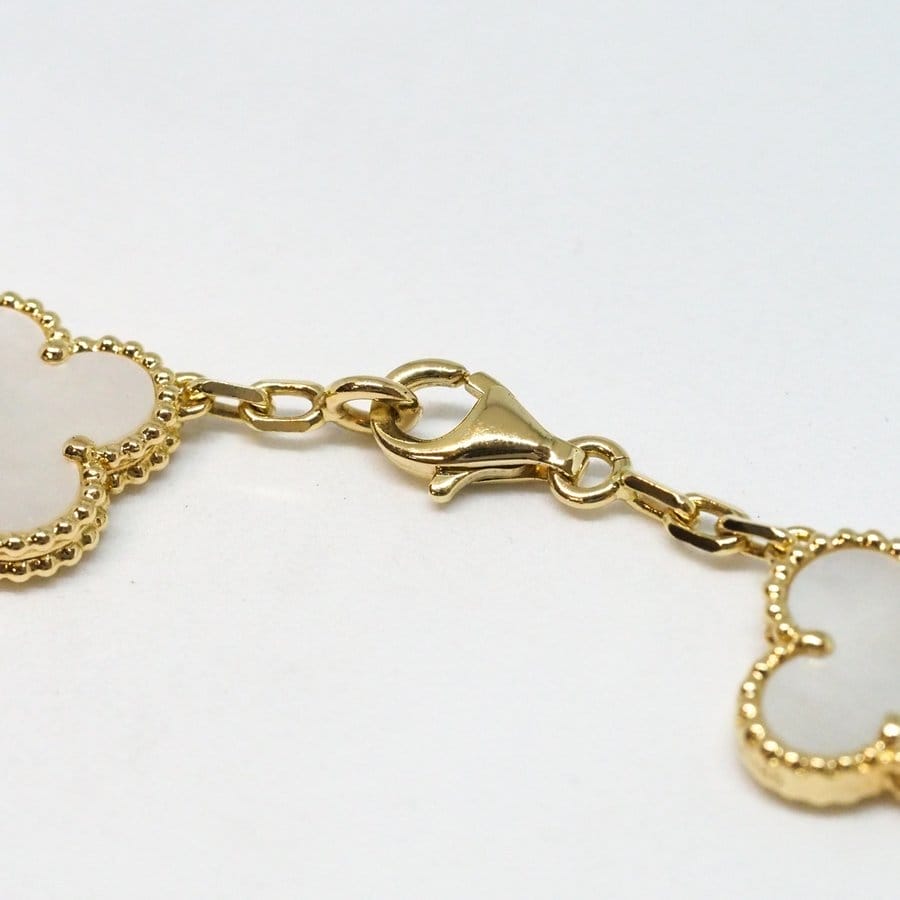 Van Cleef & Arpels (VCA) Vintage Alhambra Mother of Pearl 5 Motif Bracelet