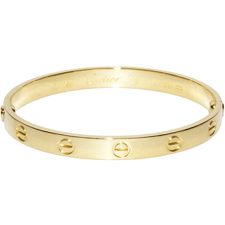 Cartier 18KT Yellow Gold Love Bracelet Size 17 w/ Cert