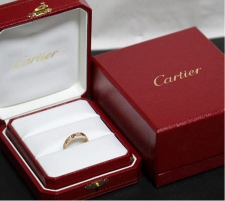 Cartier Diamond-Paved 18KT Rose Gold Love Ring, Size 56