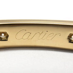 Cartier 10 Diamond 18KT Yellow Gold Love Bracelet Size 17