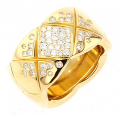 CHANEL Diamond Large CoCo Crush 18KT Yellow Gold Ring Size 55/ 7
