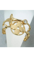 Louis Vuitton Diamond 18KT Gold Monogram Flower Berg Ring