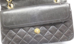 CHANEL Double Flap 23 Gold Hardware Lambskin Shoulder Bag